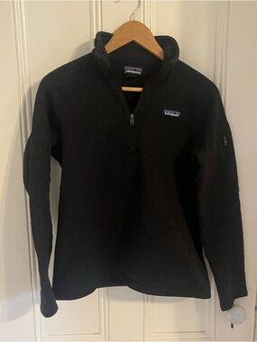 Patagonia Better Sweater Black Quarter-Zip Fleece Pullover M